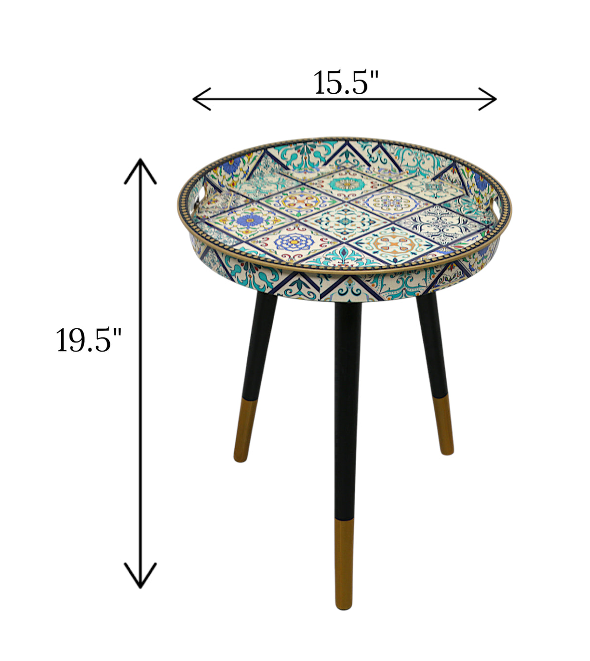 decoration table round fancy china 19.5x15.5