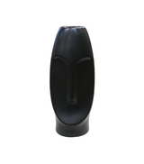 ceramic face vase black china