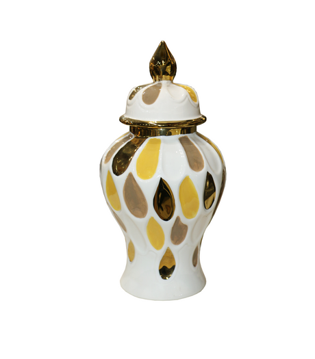 ceramic jar & lid small china 8340-13
