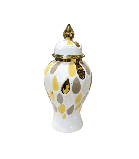 ceramic jar & lid large china 8340-16