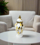 ceramic jar & lid large china 8340-16