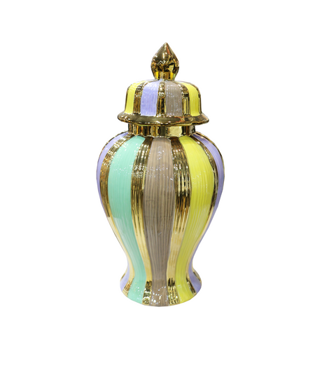 ceramic jar & lid large china 8337-19