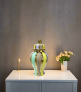 ceramic jar & lid large china 8337-19