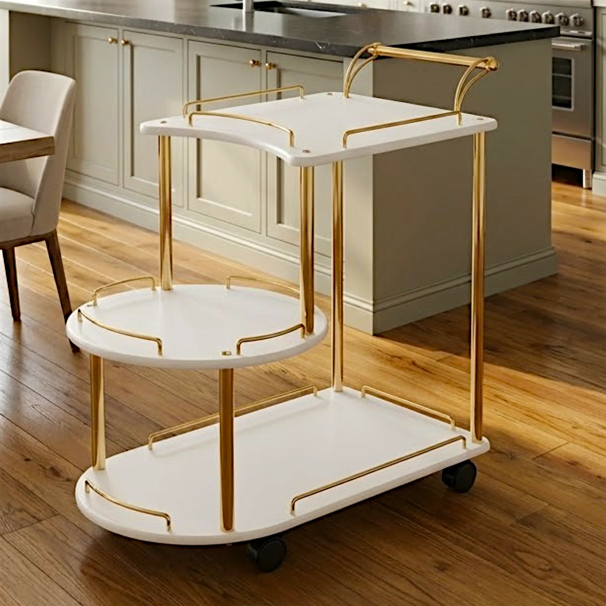 tea trolley 3 tier buggy 30"x32.5"