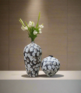 shell print vase large china 1718-2