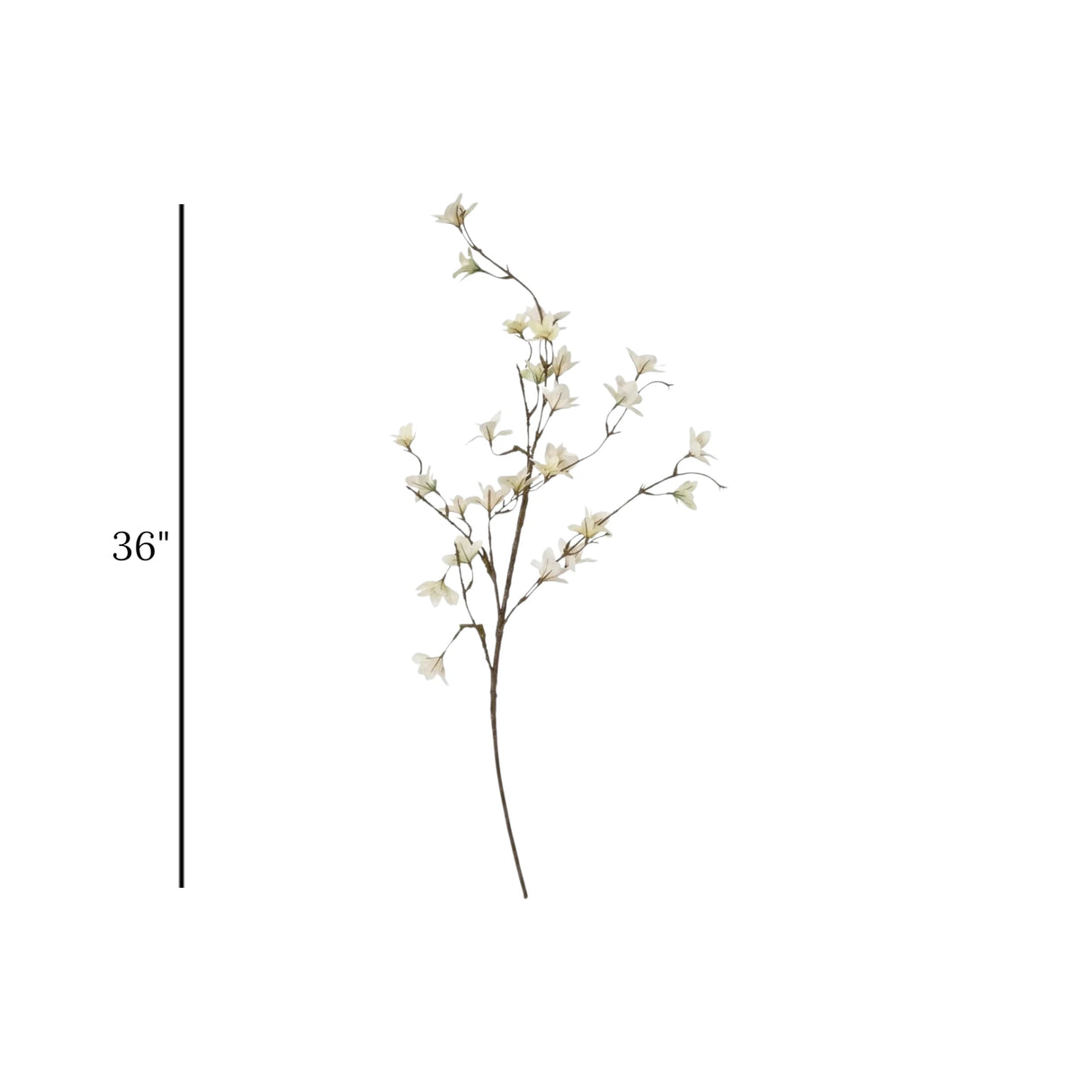 flower branch faux white 36'' china