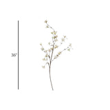 flower branch faux white 36'' china