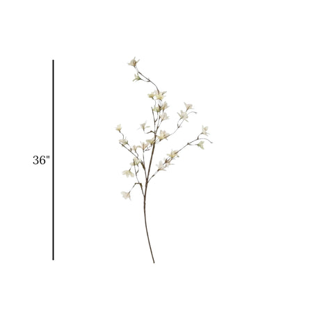 flower branch faux white 36'' china