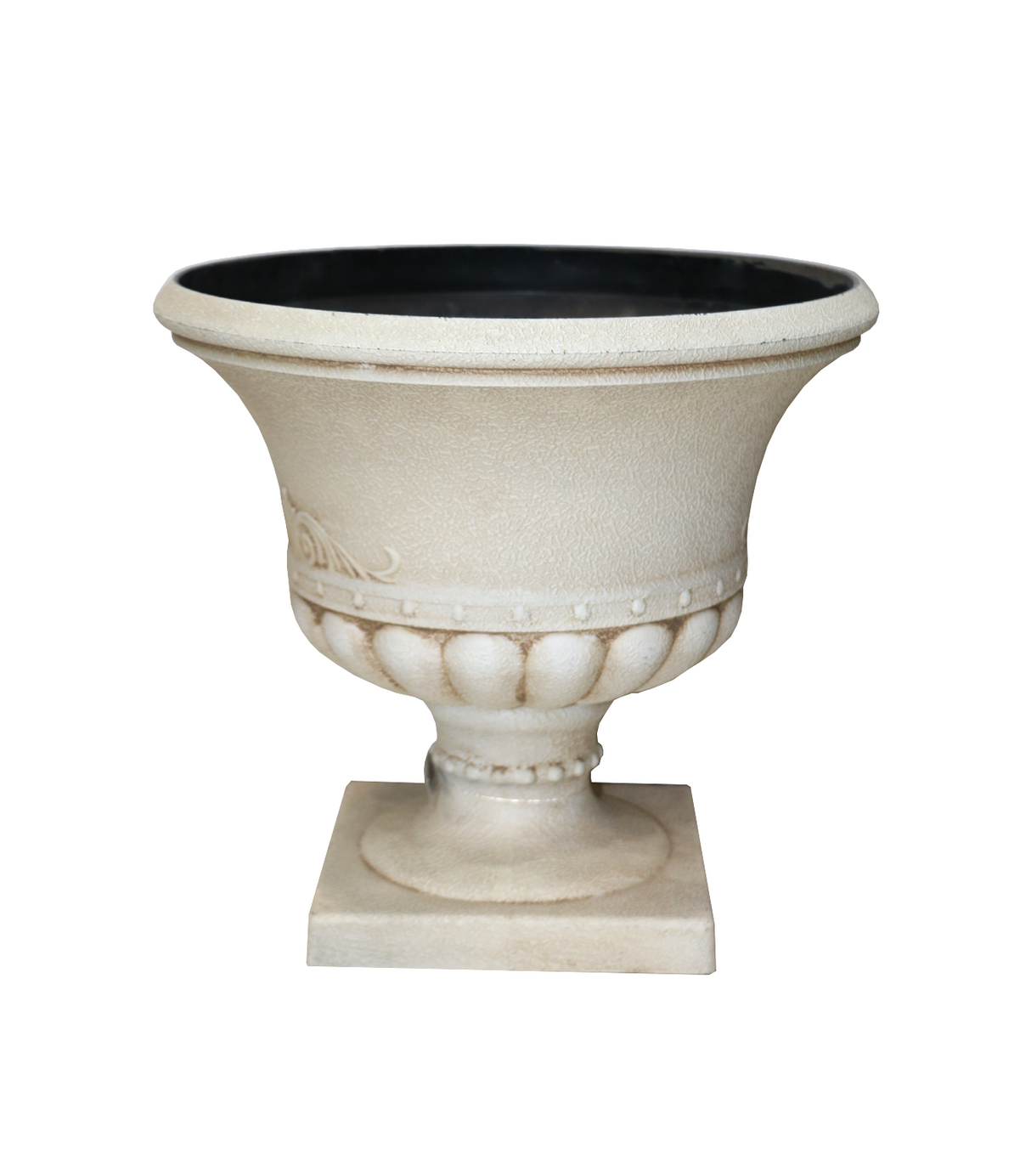 fiber planter with stand white china 17206