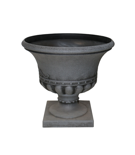 fiber planter with stand black china 17206