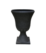 fiber planter with stand black china 17205