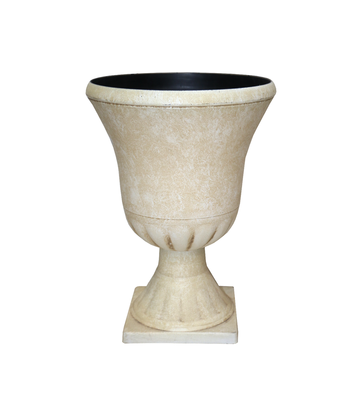 fiber planter with stand white china 17205