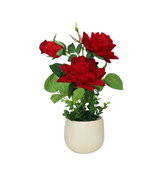 red rose flower with ceramic pot china 18011
