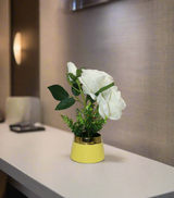 white rose flower with ceramic pot china 6226