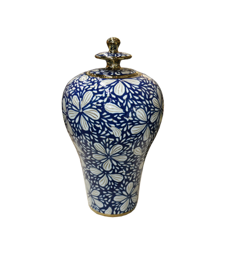 ceramic candy vase & lid large china 786-1