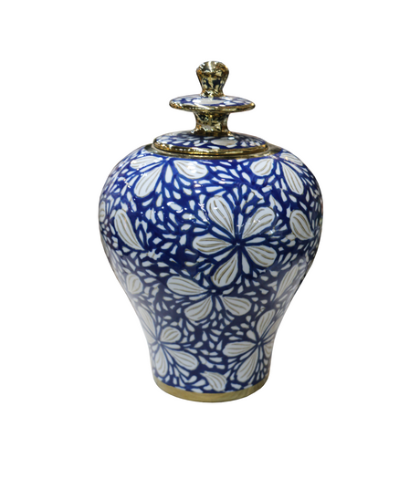 ceramic candy vase & lid small china 787-2