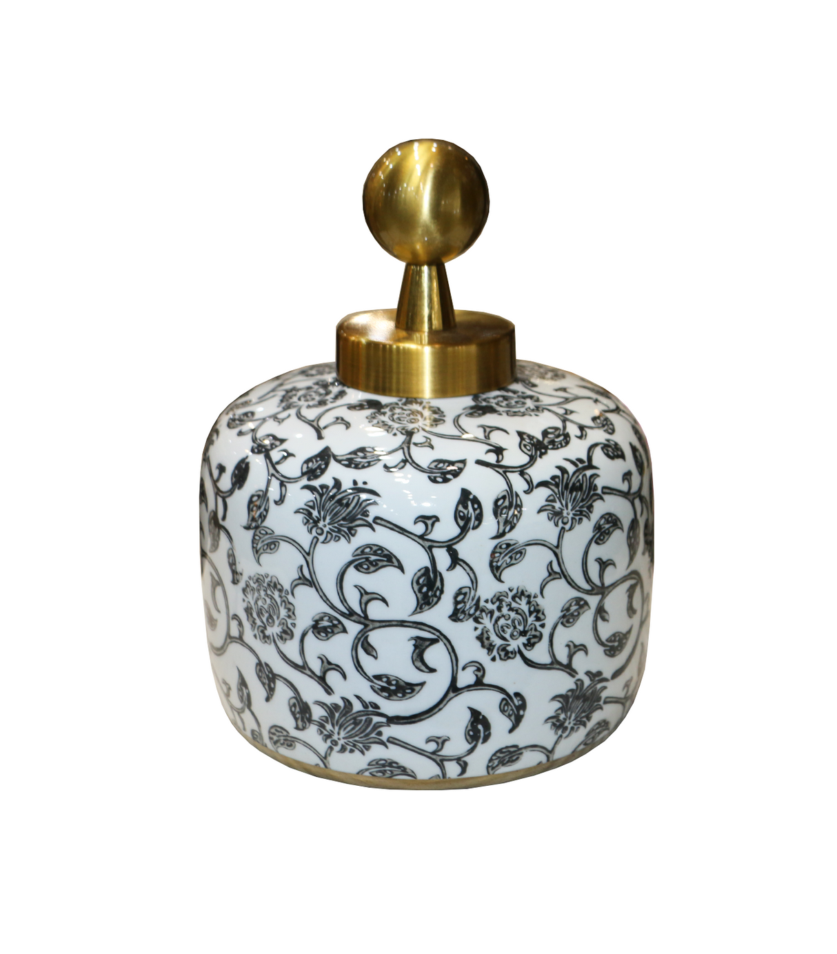 ceramic candy vase & lid small china 790-5