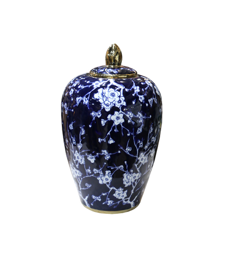 ceramic candy vase & lid small china 793-8