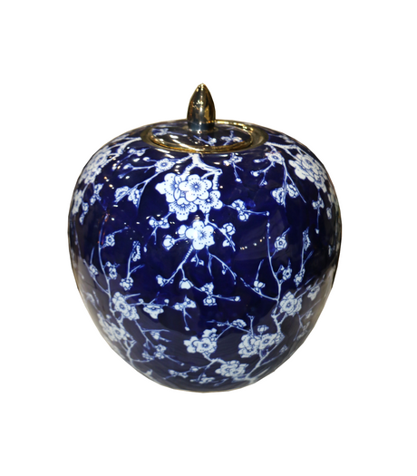 ceramic candy vase & lid medium china 791-6