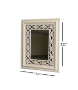 wall mirror white china (30"x24")