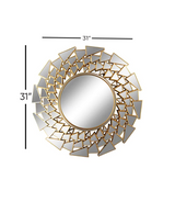 wall mirror golden china 31"x31"