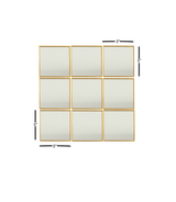 wall mirror 9 block godlen china(8"x8")