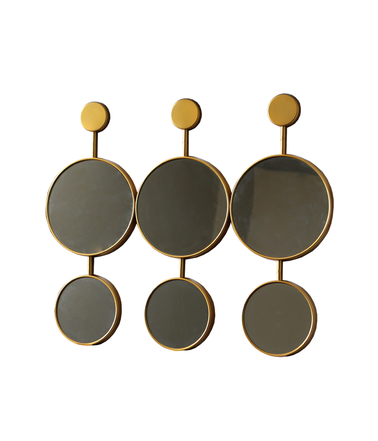 wall mirror 6 circles golden china(20"x8")