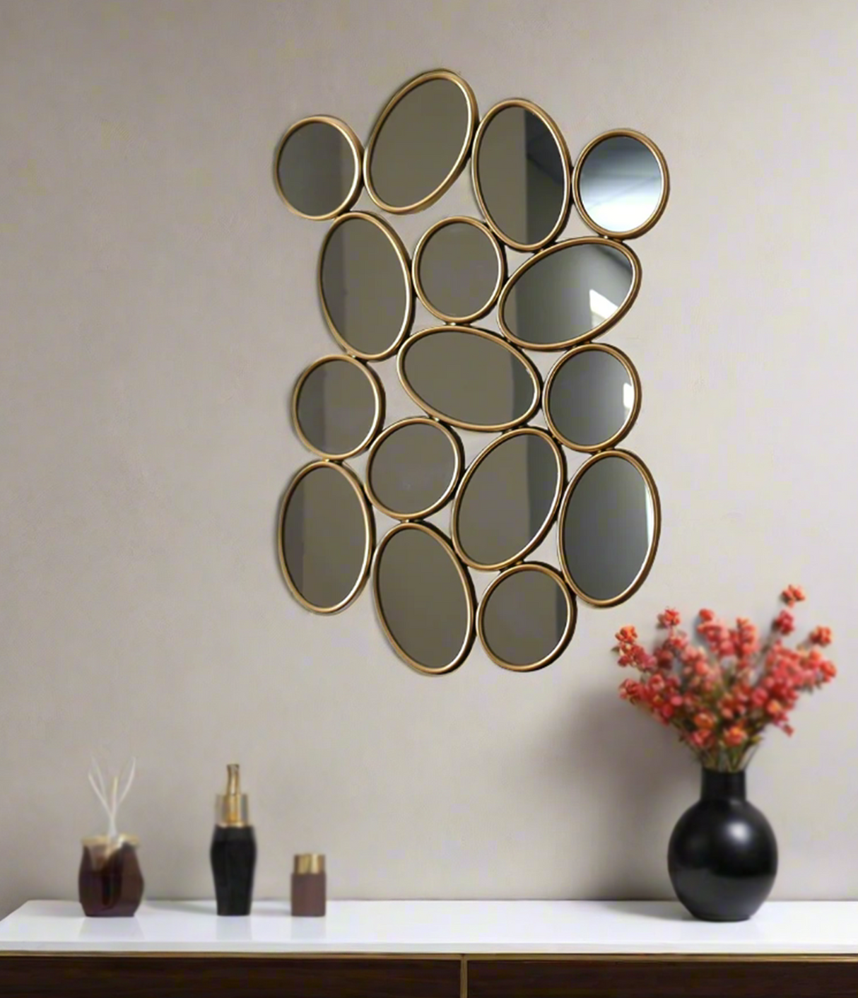 wall mirror golden china 6193