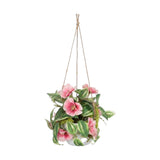 flower pot hanging plastic christmas rose pink 7"x4" china
