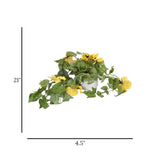 flower creeper with plastic hanging pot yellow 21"x4.5" china