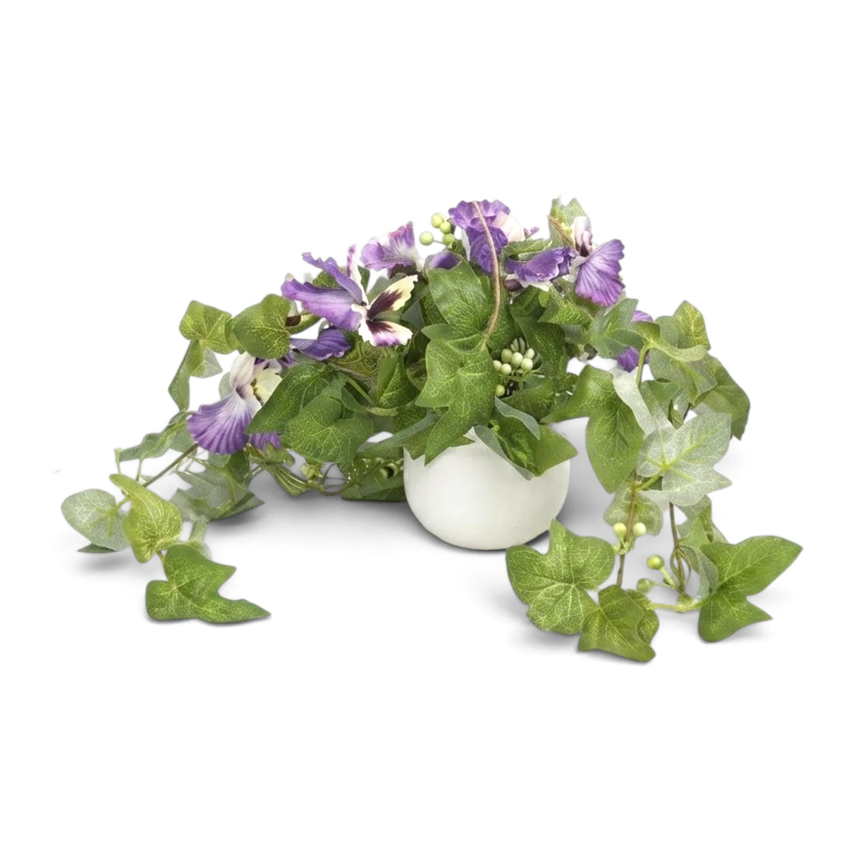 flower creeper with plastic hanging pot purple 21"x4.5" china