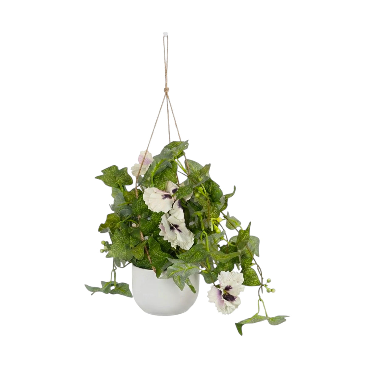 flower creeper with plastic hanging pot purple 21"x4.5" china