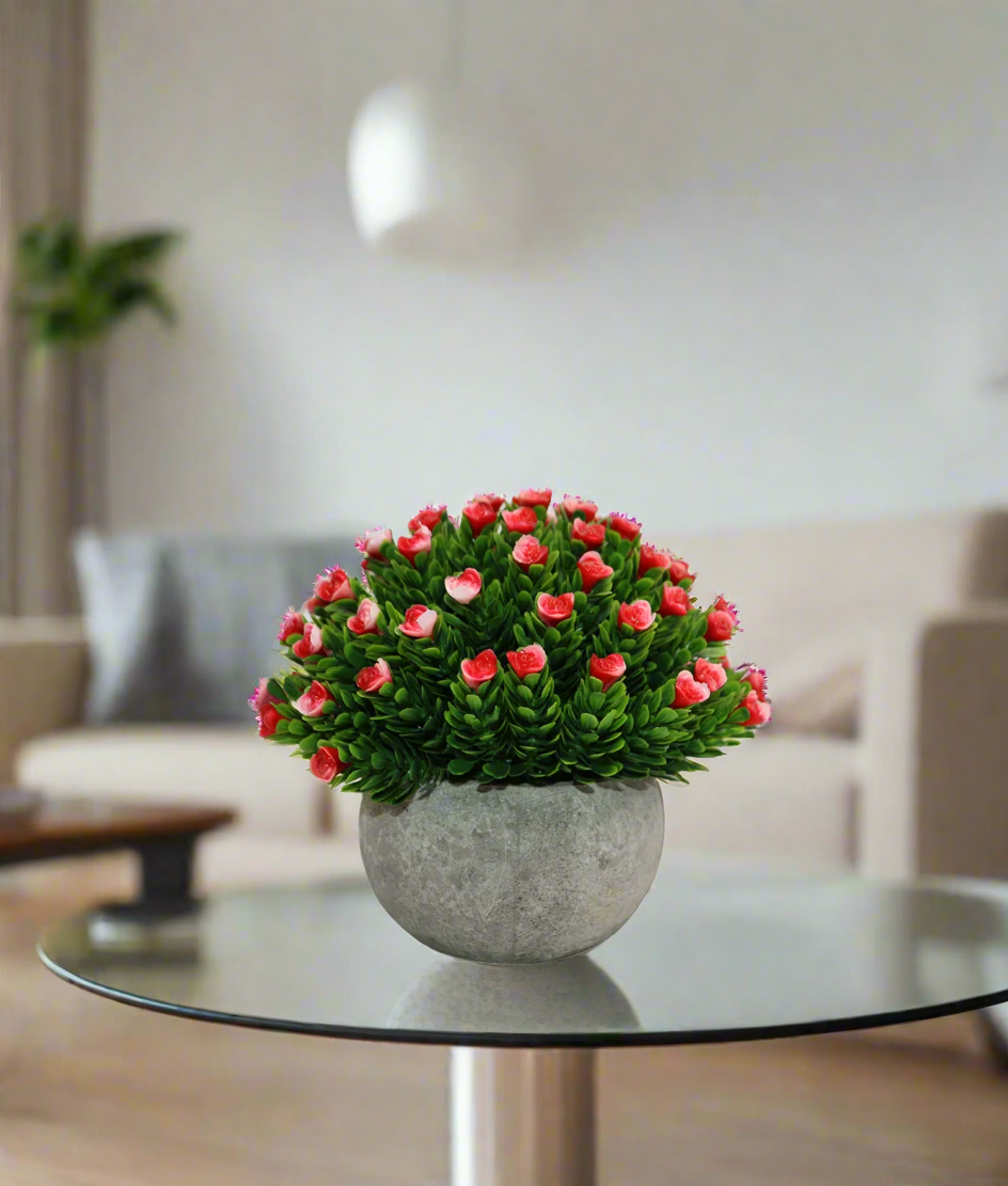 red rose flower with ceramic pot china 425-3
