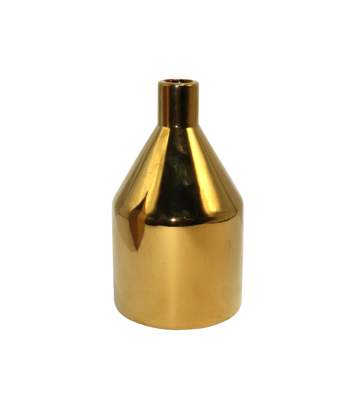 ceramic vase 1pc golden china 40017