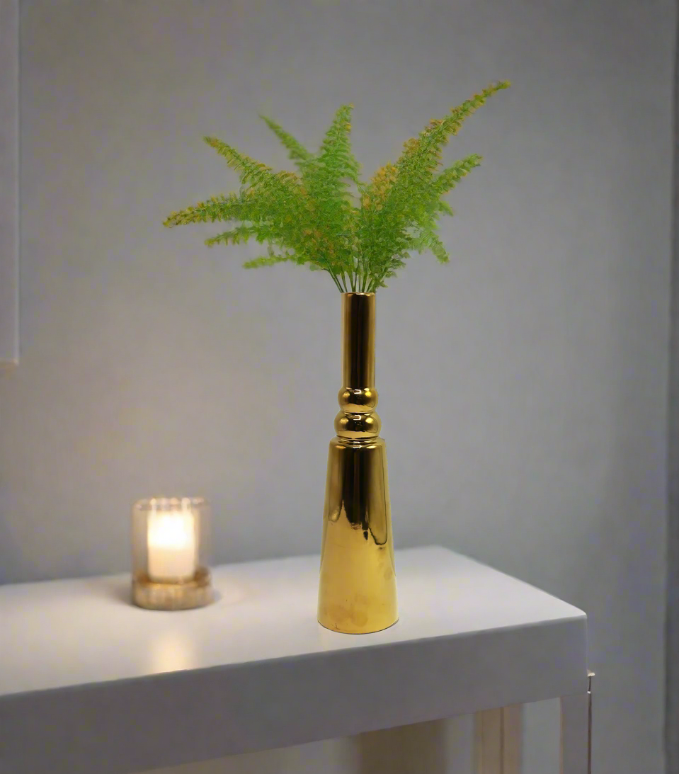 ceramic vase 1pc golden china 40016