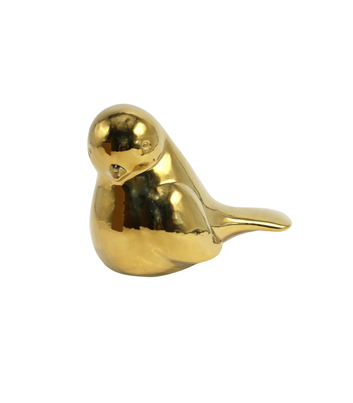 ceramic sparrow 1pc golden china 12396