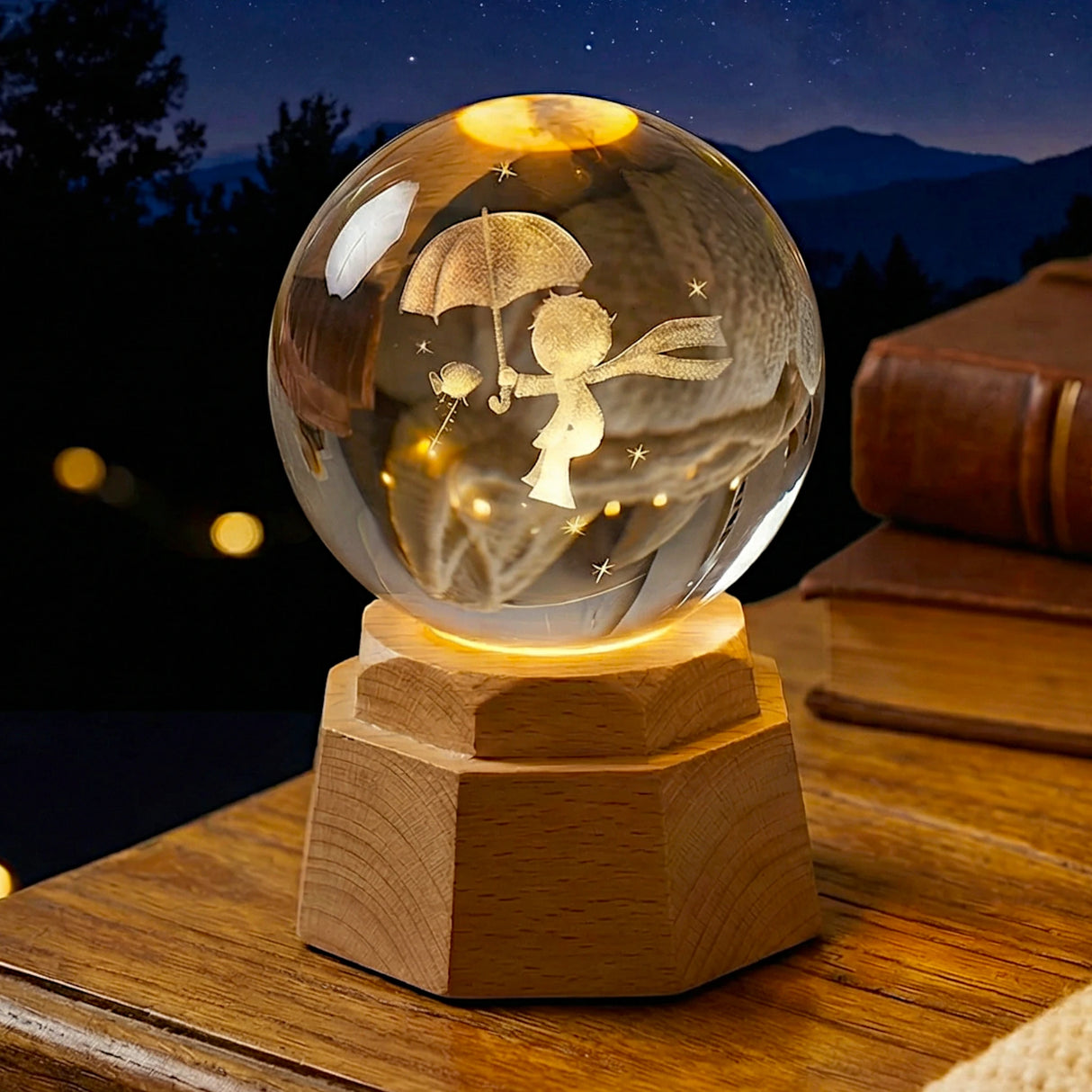3d crystal moveable globe china
