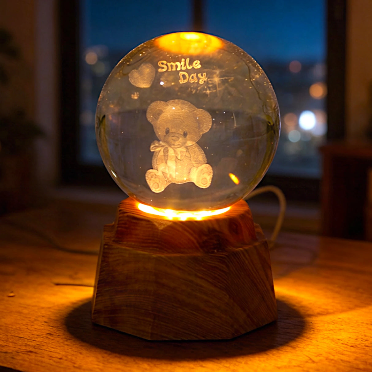 3d crystal moveable globe china