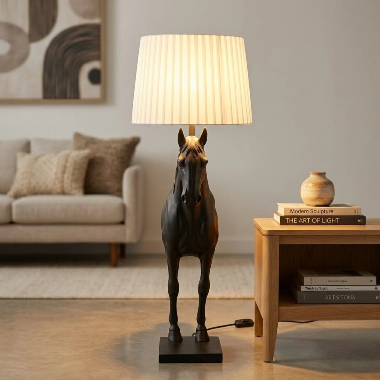 floor lamp resin horse large 45''x16''