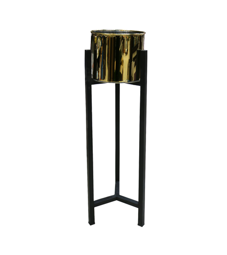 metal planter golden with stand large