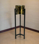 metal planter golden with stand large