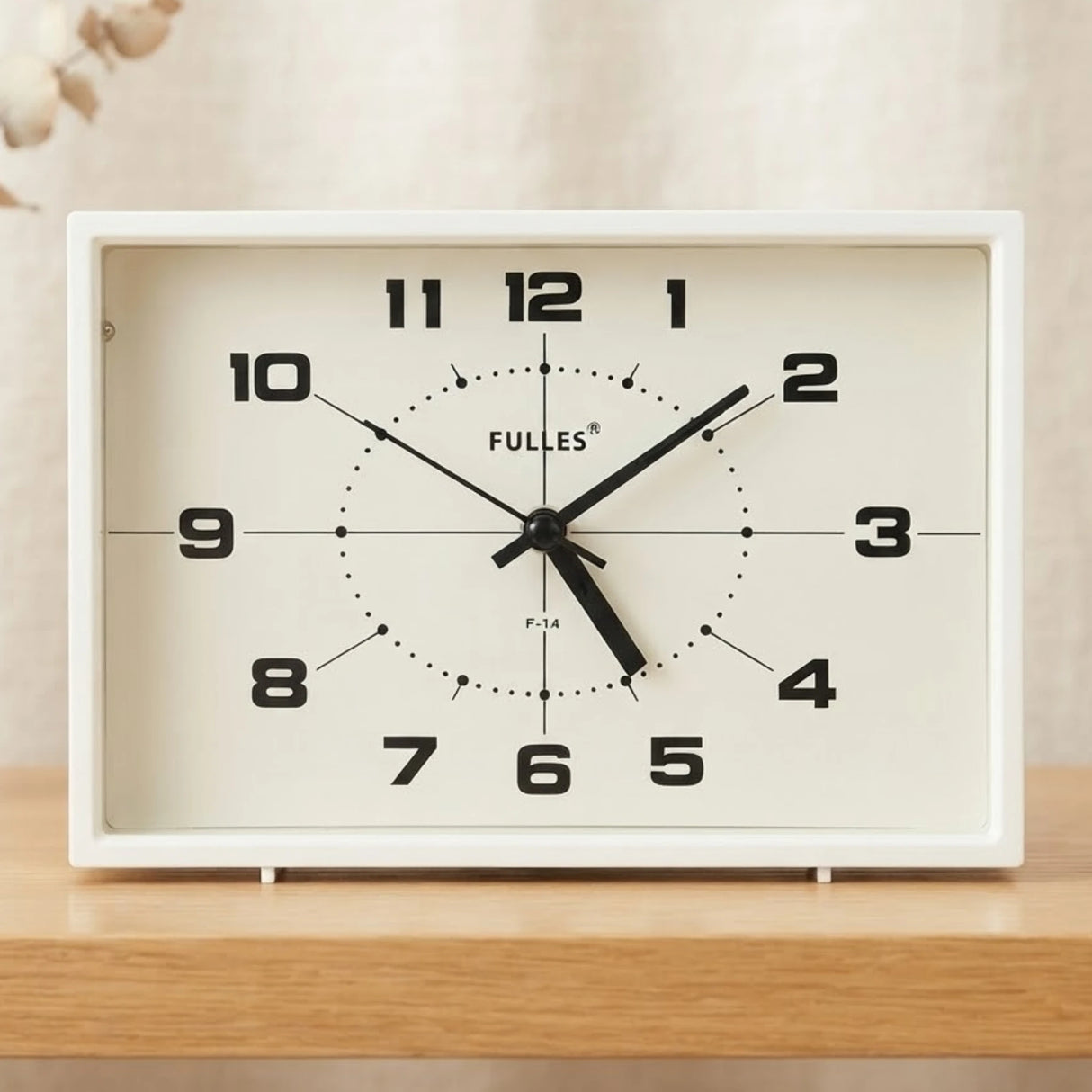 alarm clock rectangle white 6''x4'' china