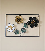 metal wall hanging rectangle flower china 23.4x15.5