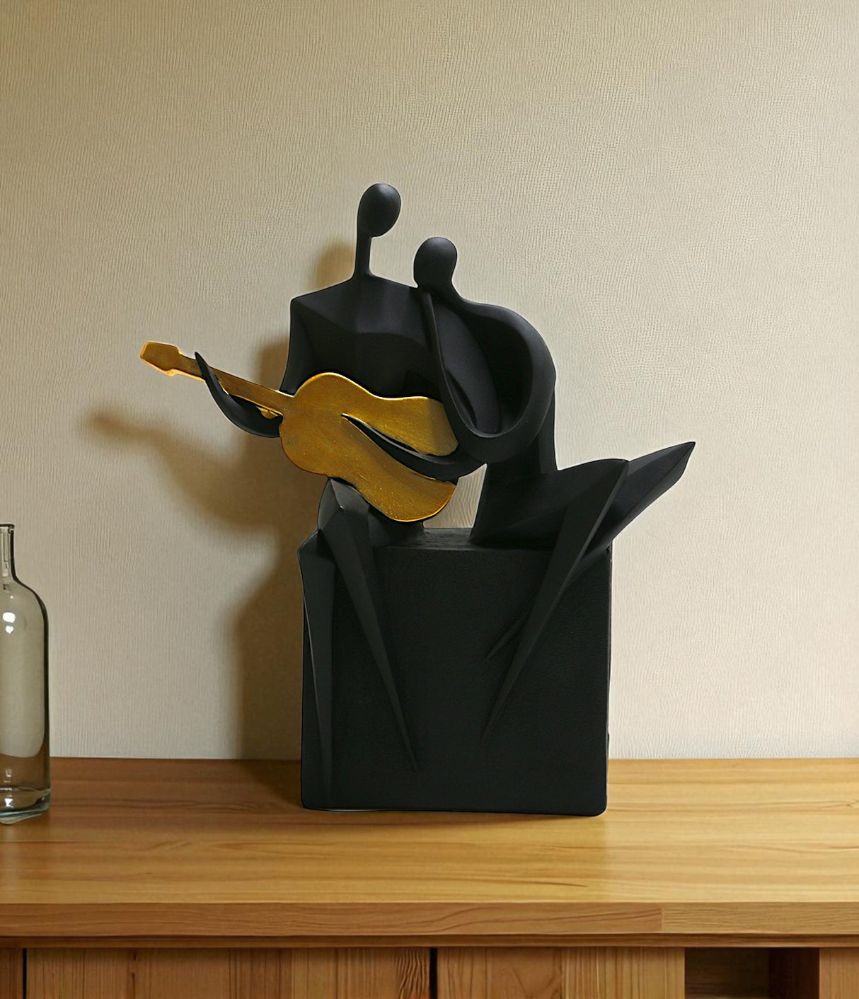 statue couple with guitar china (9.5"x8.5")