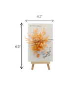 wish card with peach flower china (6.5"x4.2")