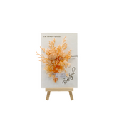 wish card with peach flower china (6.5"x4.2")