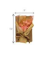 wish card with pink flower bouquet china (7.5"x5")
