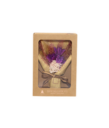 wish card with purple flower bouquet china (7.5"x5")