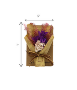 wish card with purple flower bouquet china (7.5"x5")