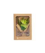 wish card with green flower bouquet china (7"x5")